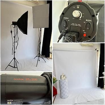 Studiya işığı(softbox) ve studiya çekilişleri ucun ağ fon.qiymet 420 — 1