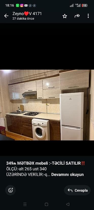 *349₼ MƏTBƏX mebeli :-TƏCİLİ SATILIR*‼️ ÖLÇÜ:-alt 265 ust 340 ÜZƏRİNDƏ lalafo.az -da *349₼ MƏTBƏX mebeli :-TƏCİLİ SATILIR*‼️ ÖLÇÜ:-alt 265 ust 340 ÜZƏRİNDƏ