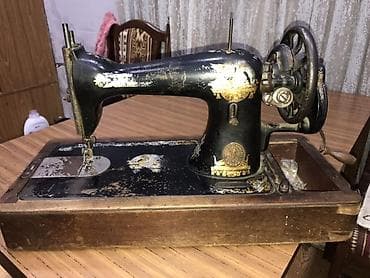antik samovar: Klassik mexaniki tikiş maşını - Əl ilə fırlanan çarxlı ( The SİNGER — 1
