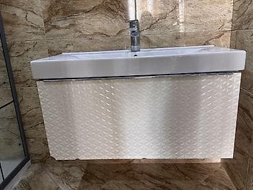 hamam ucun şkaf: Asma vann otağı dolabı ilə birgə lavabosu - Divara quraşdırılan — 1