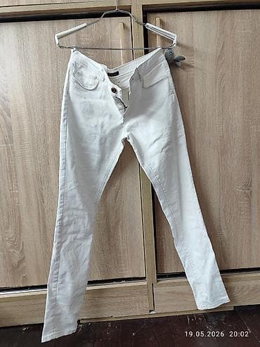 Брюки: Брюки, Massimo Dutti, XS, цвет - Белый — 1