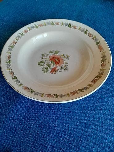 milli sufreler: Boşqablar, 1 əd, rəng - Ağ, Keramika, SSRİ — 3