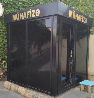 hazır koşk: Qara rəngdə, yığcam dizaynlı mühafizə kabinələri. Ofis, anbar və ya — 6