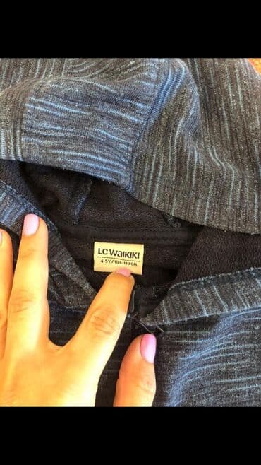 uşaq jaketi: Waikiki Uşaq üçün kapüşonlu jaket/sviter - Rəng: tünd mavi, nazik — 2