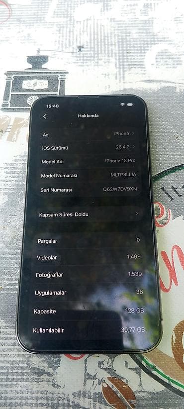 IPhone 13 Pro, 128 GB, Matte Silver, Zəmanət, Kredit, Qırıq