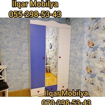 masin yataq: Düz dolab, Yataq otağı üçün, Paltar üçün, Açılan, Quraşdırıla bilən, 3 qapılı — 2