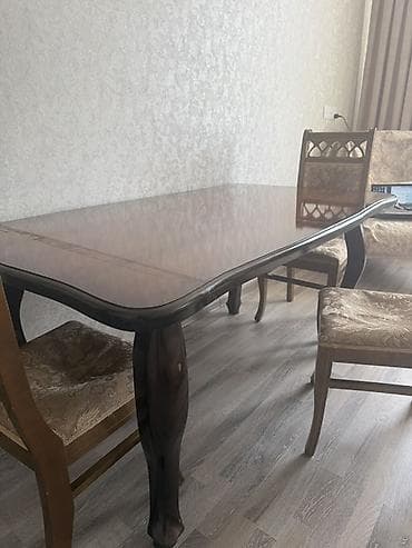 islenmis iran sobasi: Qonaq otağı üçün, İşlənmiş, Açılan, Dördbucaq masa, 4 stul — 1