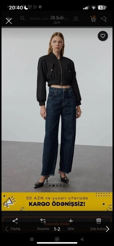 qadın gödəkçə: Qadınlar üçün jeans — 1