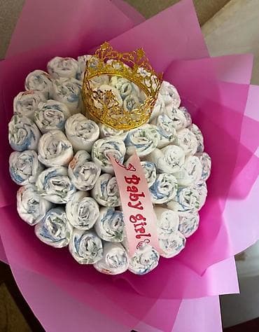 Pampers buketi qiz və oğlan üçün 84 ədəd müştərinin istəyinə uygun lalafo.az -da Pampers buketi qiz və oğlan üçün 84 ədəd müştərinin istəyinə uygun