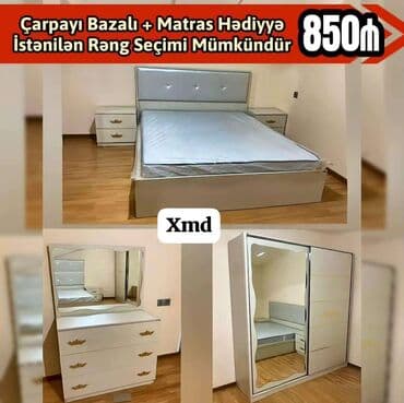 yataq dosekleri: İkinəfərlik çarpayı, Dolab, Termo, 2 tumba, Azərbaycan, Yeni — 5