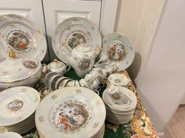 alman servisi: Обеденный набор, цвет - Белый, Фарфор, Германия — 8