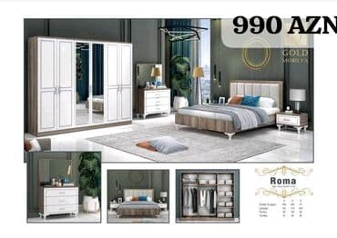 işlenmiş termolar: İkinəfərlik çarpayı, Dolab, Termo, 2 tumba, Azərbaycan, Yeni — 7