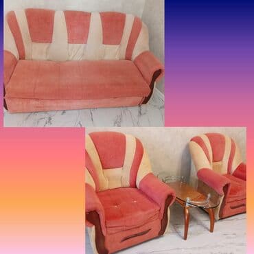 mətbəx künc divan: Di̇van-kravat, 2 kreslo, Açılan — 1