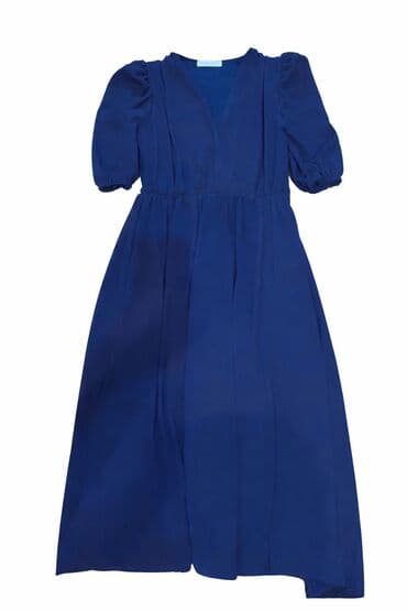 Mavi rəngli qadın donu - Stil: Yüngül və axıcı kəsim, yarı A-kəsim