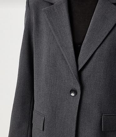 pencəy: Qadınlar üçün klassik boz blezer - Rəng: tünd boz (antrasit) - Kəsim — 3