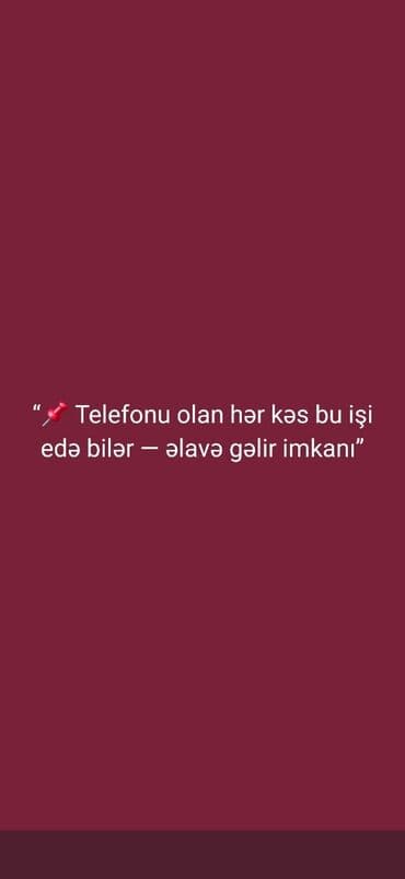 работа менеджером без опыта: Xidmət: Telefona əsaslanan onlayn iş imkanı Təsvir: - Sadəcə — 1