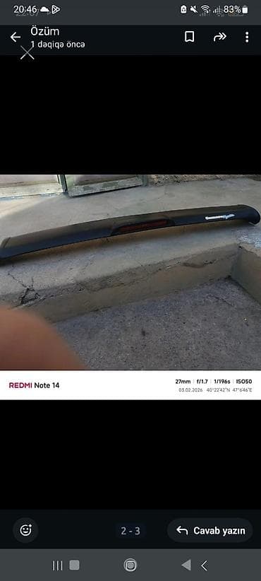 Spoyler, Plastik lalafo.az -da Spoyler, Plastik