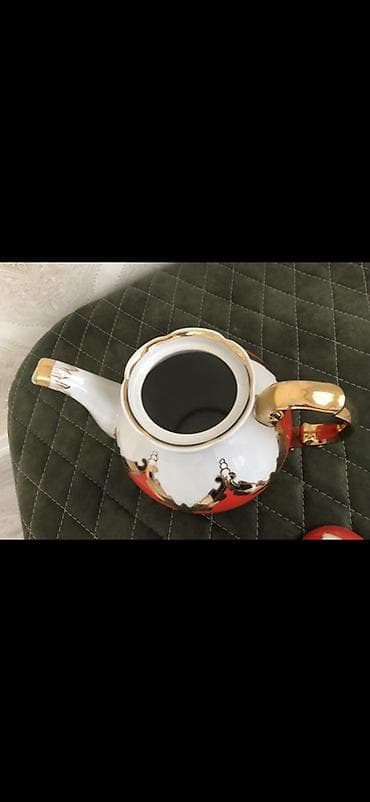 malina kolu: Rəng - Qırmızı, Dəm caydanı, Farfor — 2