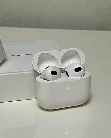 Наушники: Б/у Беспроводные (Bluetooth) Наушники, Apple, цвет - Белый — 3