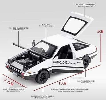 pulla: Məhsul: Die-cast metal korpuslu Toyota AE86 (miqyaslı model avtomobil) — 2