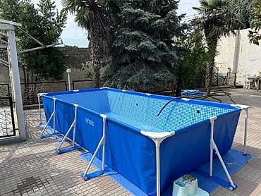дом с бассейном: Б/у Каркасный бассейн Intex, 4.1 - 5 м, ≥ 5001 л — 2