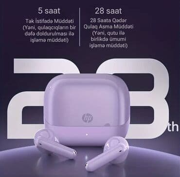uşaq ucun qulaqcıq: Yeni Simsiz (Bluetooth) Qulaqcıqlar, HP, rəng - Ağ — 4