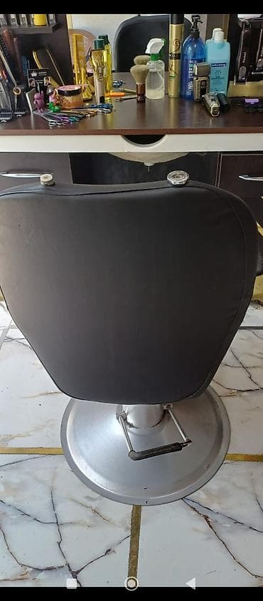 trimo mebel: Bərbər kreslosu - Rəng: qara (oturacaq və bel hissəsi), metal/silver — 3