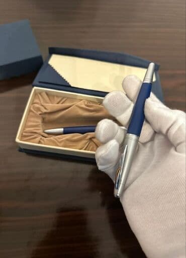 кликер для презентаций: Qələm, qələmlər, boz & göy BOSS 2x ədəd tünd göy rəngdə Münasib — 3