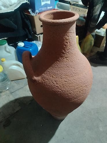 Böyük gil küp (təbi̇i̇ terrakota) - Material: əl istehsalı