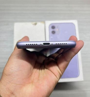 kreditle paltar yuyan: IPhone 11, 64 GB, Deep Purple, Simsiz şarj, Face ID, Sənədlərlə — 4