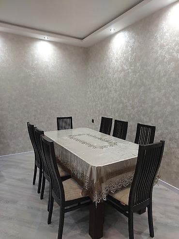 ustul: 8 nəfərlik yemək otağı dəsti - Tərkib: 1 ədəd iri düzbucaqlı masa + 8 — 1