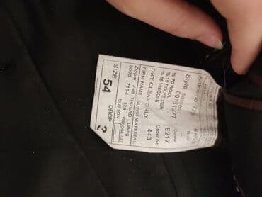 kişi ucun klassik qara kostyum: Kostyum, Demisezon, 7XL, rəng - Qara — 7