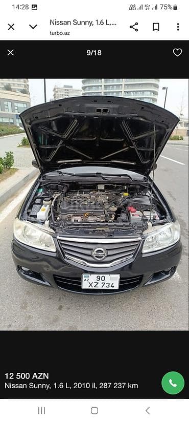 Yağlar və avtokimyəvi maddələr: Nissan Sunny: 1.6 l | 2010 il Sedan — 6