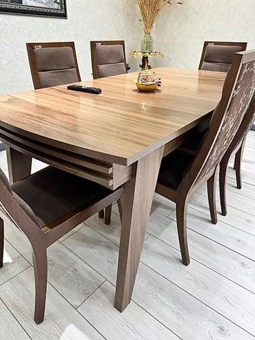 stollar instagram: Açılan, Dördbucaq masa, 6 stul — 3