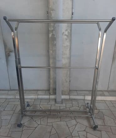 открытая вешалка для одежды: Asılqan mağaza üçün. Hündürlüyü-165sm, kiçiltmək olur Uzunu-125sm — 2