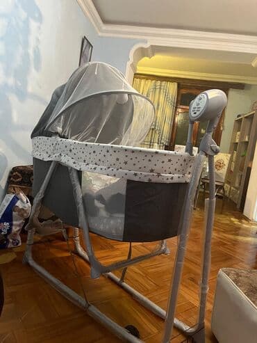 nəni: Elektrikli beşik/ayaqlı körpə beşiyi - Sallaq konstruksiyalı möhkəm — 8