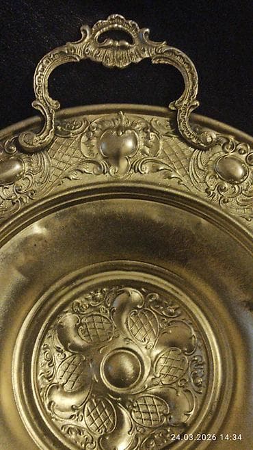 kas: Məhsul: Mis qab – kolleksiya üçün köhnə tipli metal qazan/kasa 1910 — 6