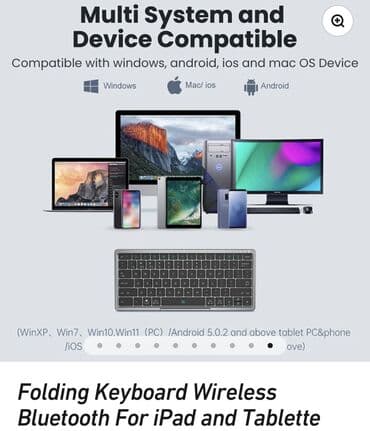 klaviatura mouse: ✅ Wireless keyboard satılır. Windows, Mac, IOS, Android sistemlərinə — 4