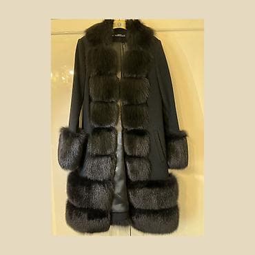 şuba paltolar: Qışlıq qadın palto – təbii pesets xəz ilə. İtalyan brendi: Maison — 1