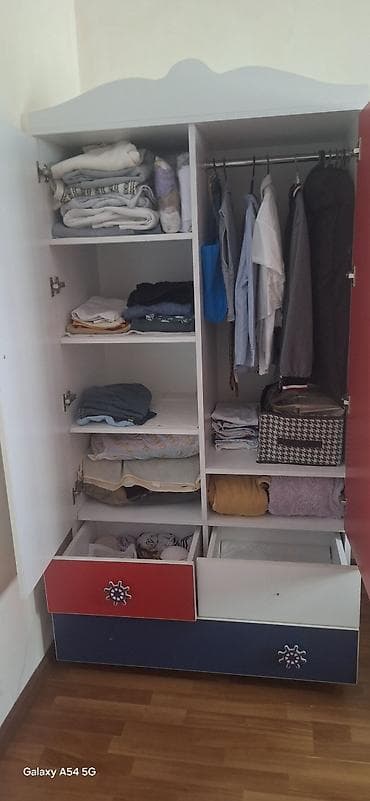 boru: Uşaq/yeni yetmə otağı üçün 3 qapılı geyim dolabı - Dizayn: Dəniz — 2
