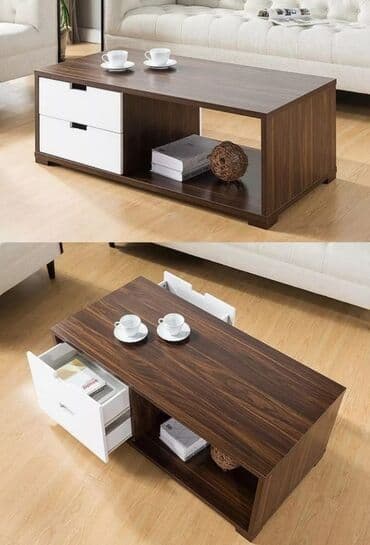 metbex ustolu: Журнальный стол, Новый, Нераскладной, Ламинат, Прямоугольный стол — 5