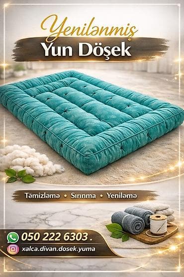 Другие услуги: APARILMA VƏ ÇATDIRILMA XİDMƏTİMİZ PULSUZDUR YUN YORĞAN VƏ DÖŞƏKLƏRİN — 1