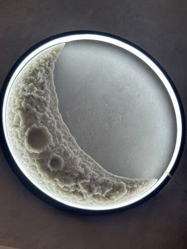 divar sticker: İşıqlı dekor ay 3 fərqli rəng temperaturuna malik( ağ; sarı; gün — 5