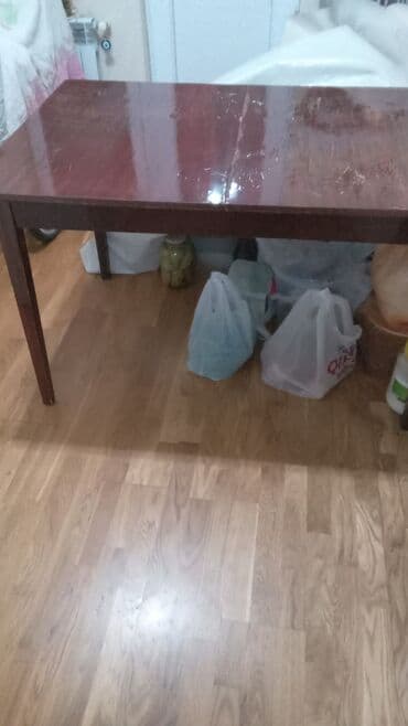 pol taxta: Mətbəx masası, Açılmayan, Taxta, Dördbucaq masa — 2