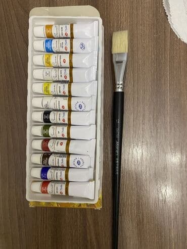 ucuz boya: 12lik yağlı boya seti satilir uzerindede yagli boya ucun fircasi. BOYA — 3