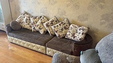 rattan stol: Klassik üslubda qonaq otağı mebel dəsti - Vitrin şkaf: Şüşə qapılı — 4