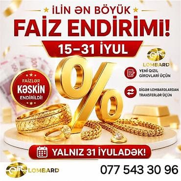 ev temizliyi: 📢 İLİN ƏN BÖYÜK FAİZ ENDİRİMİ BAŞLADI! 15–31 iyul tarixləri arasında — 1