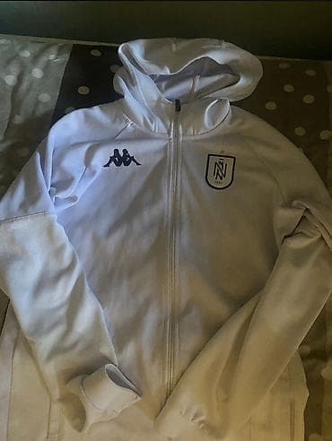 Razmer :M Kappa brendinin ağ rəngli futbol/kazıvka üst geyimi (hoodie
