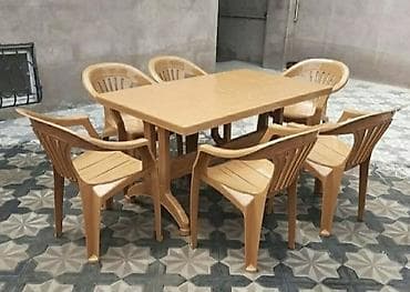 isdemis mebeler: Plastik masa 140x80 (stul yoxdur) İşlənmiş amma yaxşı vəziyətdə - — 1