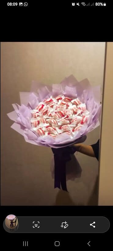 buket kağızı: Raffaello şirniyyatları ilə gül buketi - Tərkib: orijinal Raffaello — 3